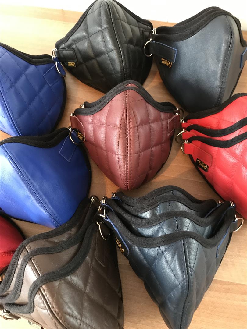 Triton leather face masks 