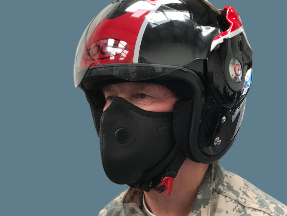 Triton leather face masks 